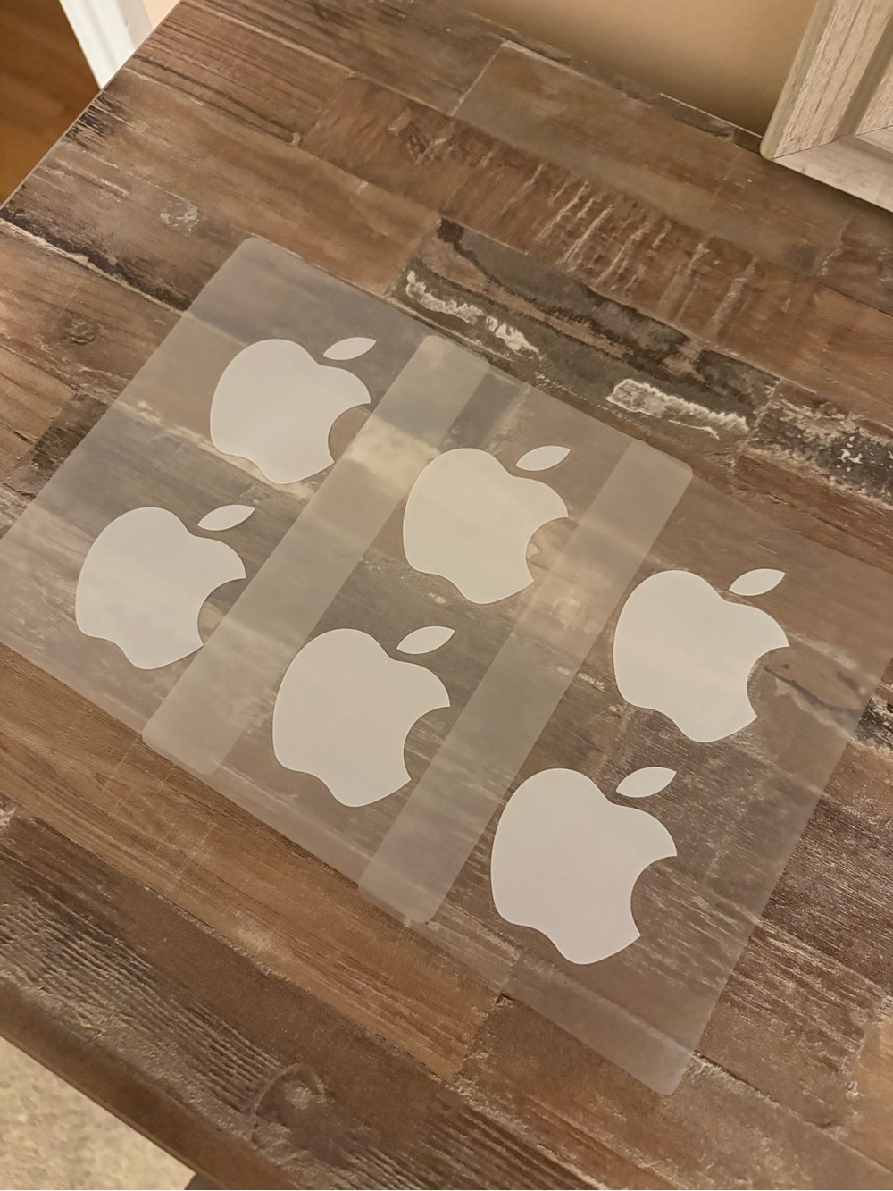 Bundle of 3 sheets of large apple stickers